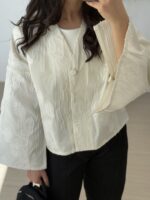 کت سفید اپلیکه